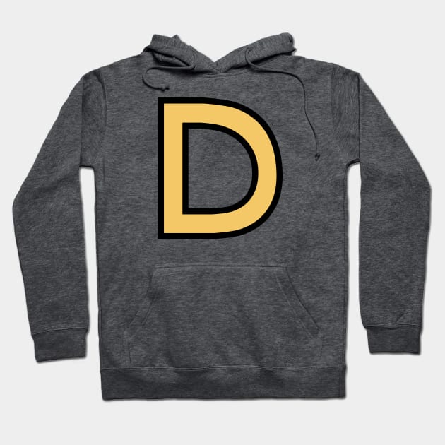 Funky Yellow Letter D Hoodie by Thespot